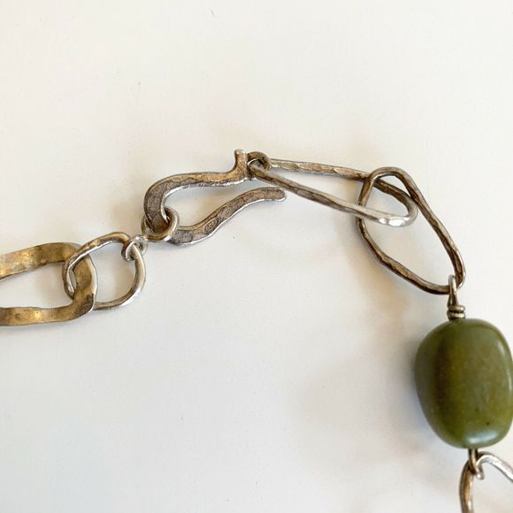 Silpada Sterling Silver Necklace Stone Jade - Picture 5 of 6